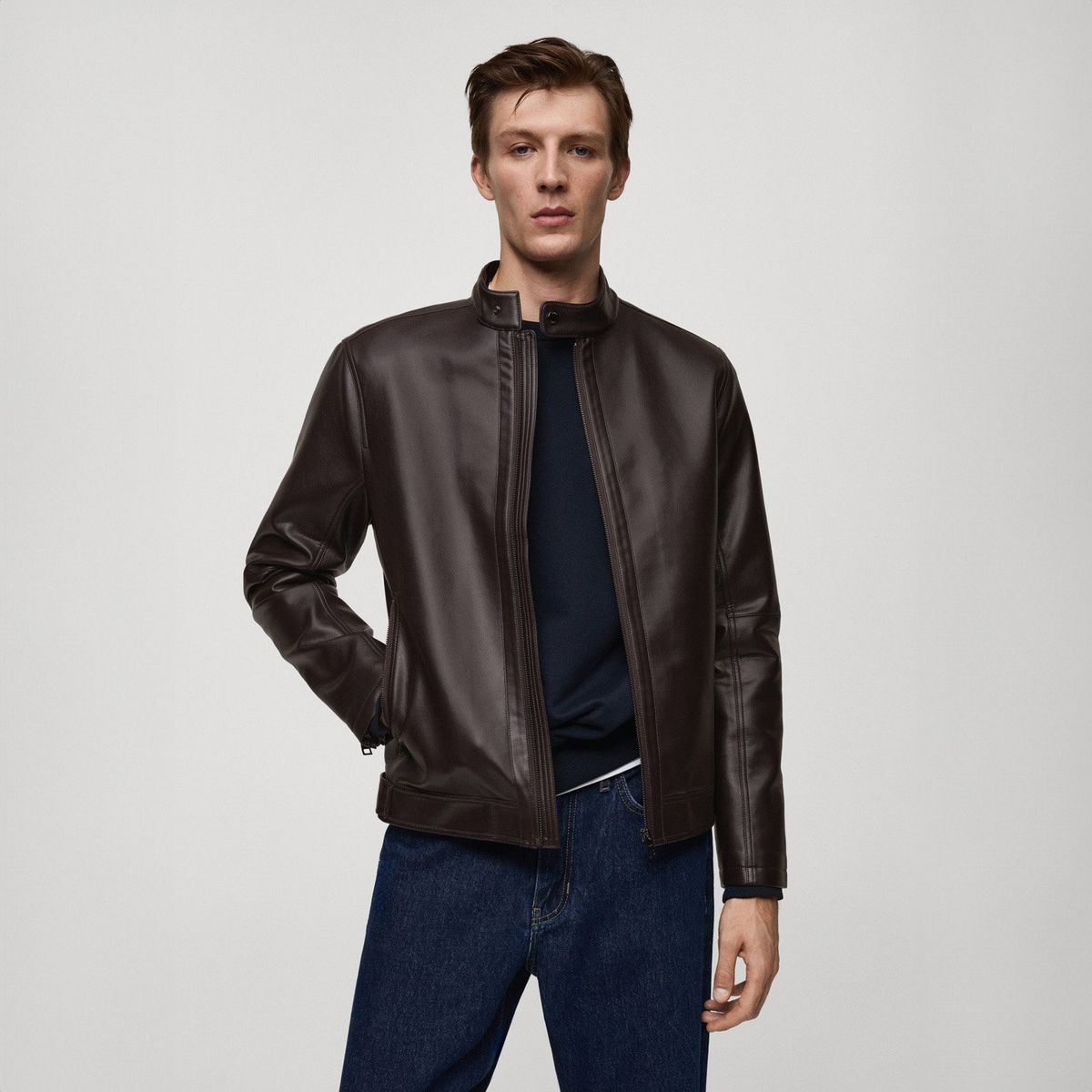 MANGO MAN - Chaqueta Joseno Pu Slim Fit Hombre Mango Man