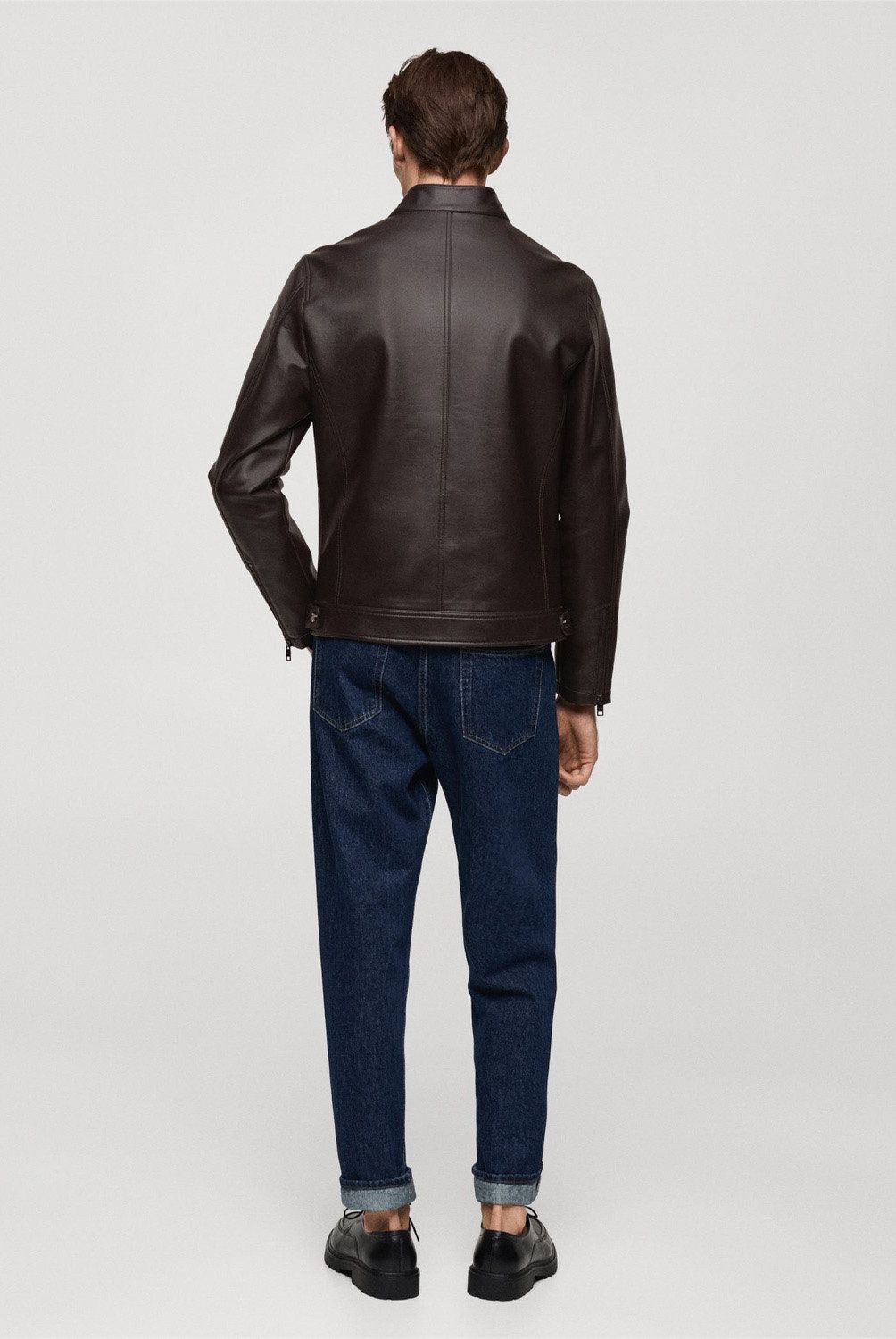 MANGO MAN - Chaqueta Efecto Piel Napa Hombre Mango Man