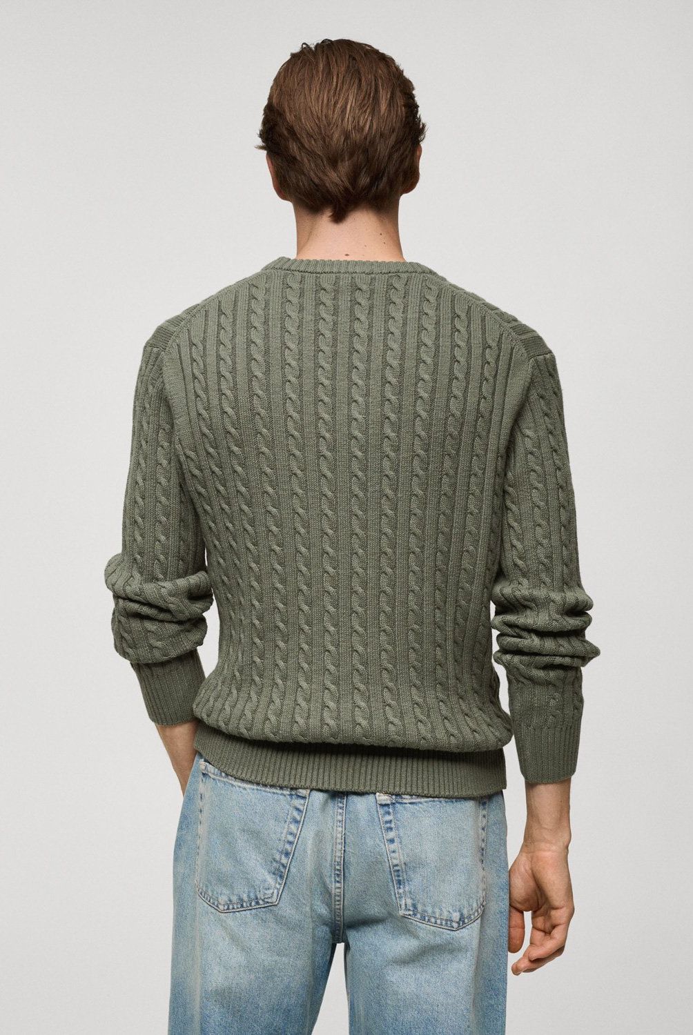 MANGO MAN - Sweater Trenzado Algodón Lana Hombre Mango Man