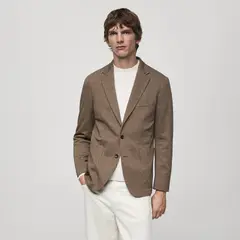 MANGO MAN - Blazer slim Fit Micro Pata De Gallo Hombre