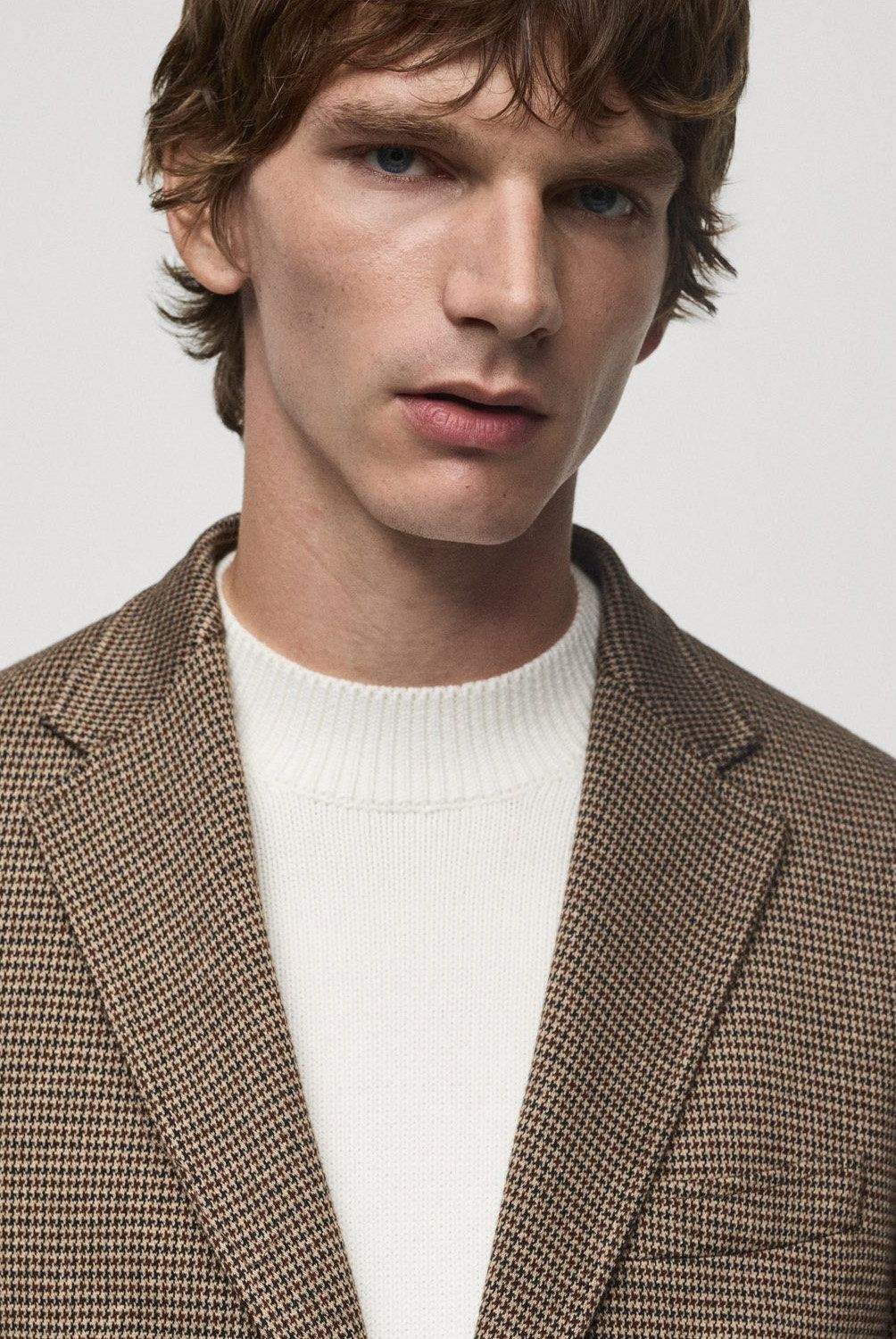 MANGO MAN - Blazer slim Fit Micro Pata De Gallo Hombre Mango Man