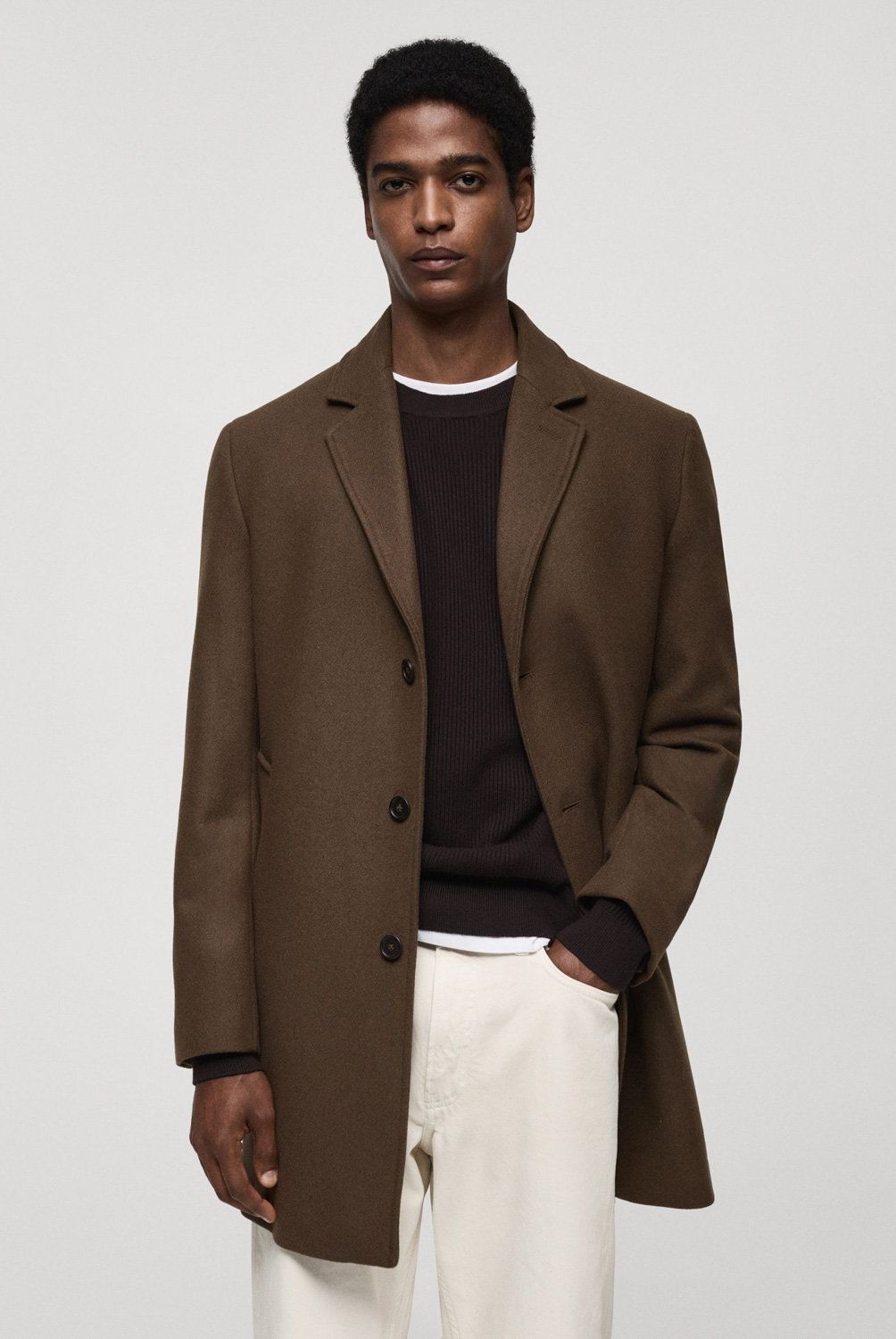 MANGO MAN - Chaqueta Ligero Lana Reciclada Hombre Mango Man