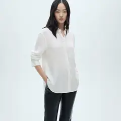 MANGO - Blusa Fluida Botones Mujer