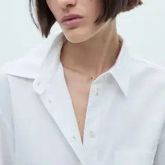 MANGO - Blusa Algodón Manga Larga Mujer
