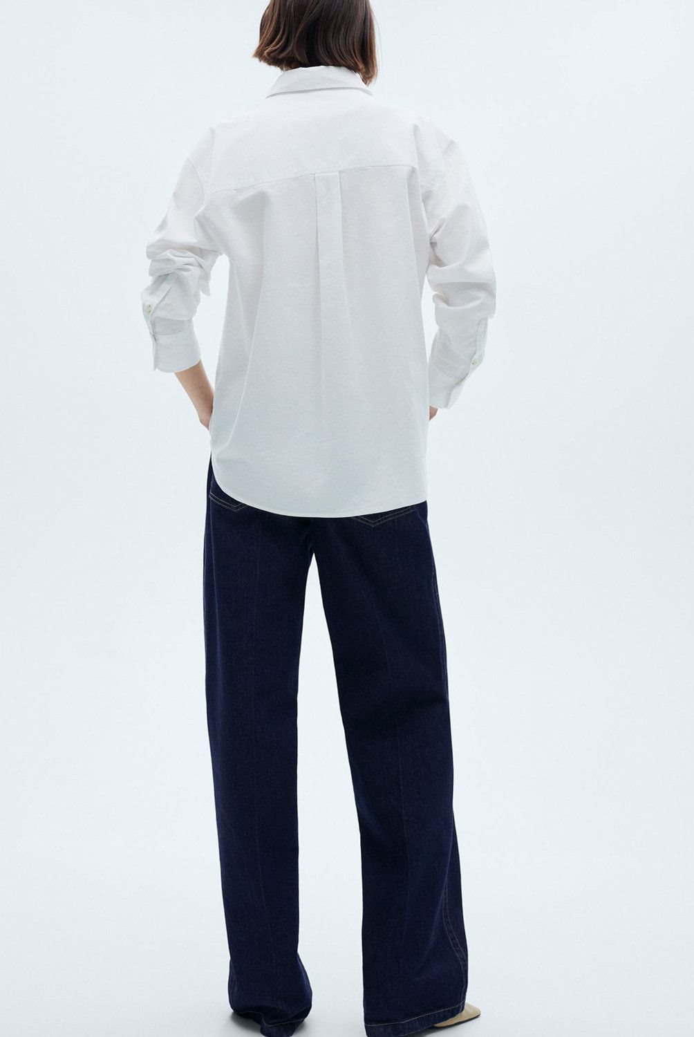 MANGO - Blusa Algodón Manga Larga Mujer Mango