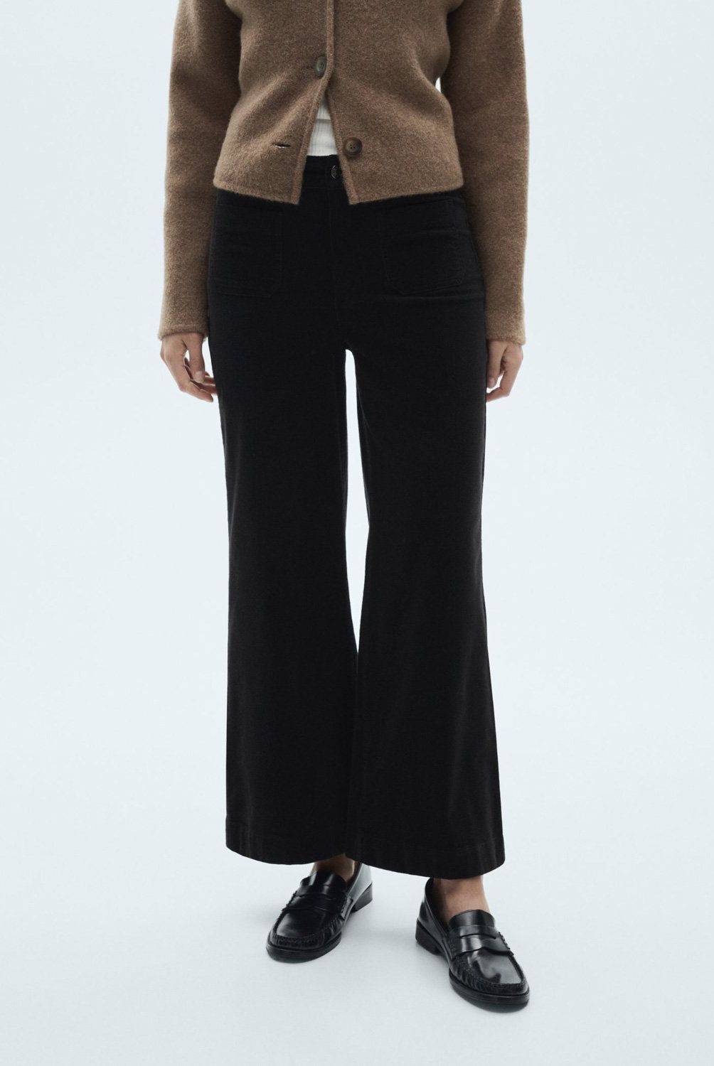 MANGO - Pantalón Catherin Culotte Pana Mujer Mango