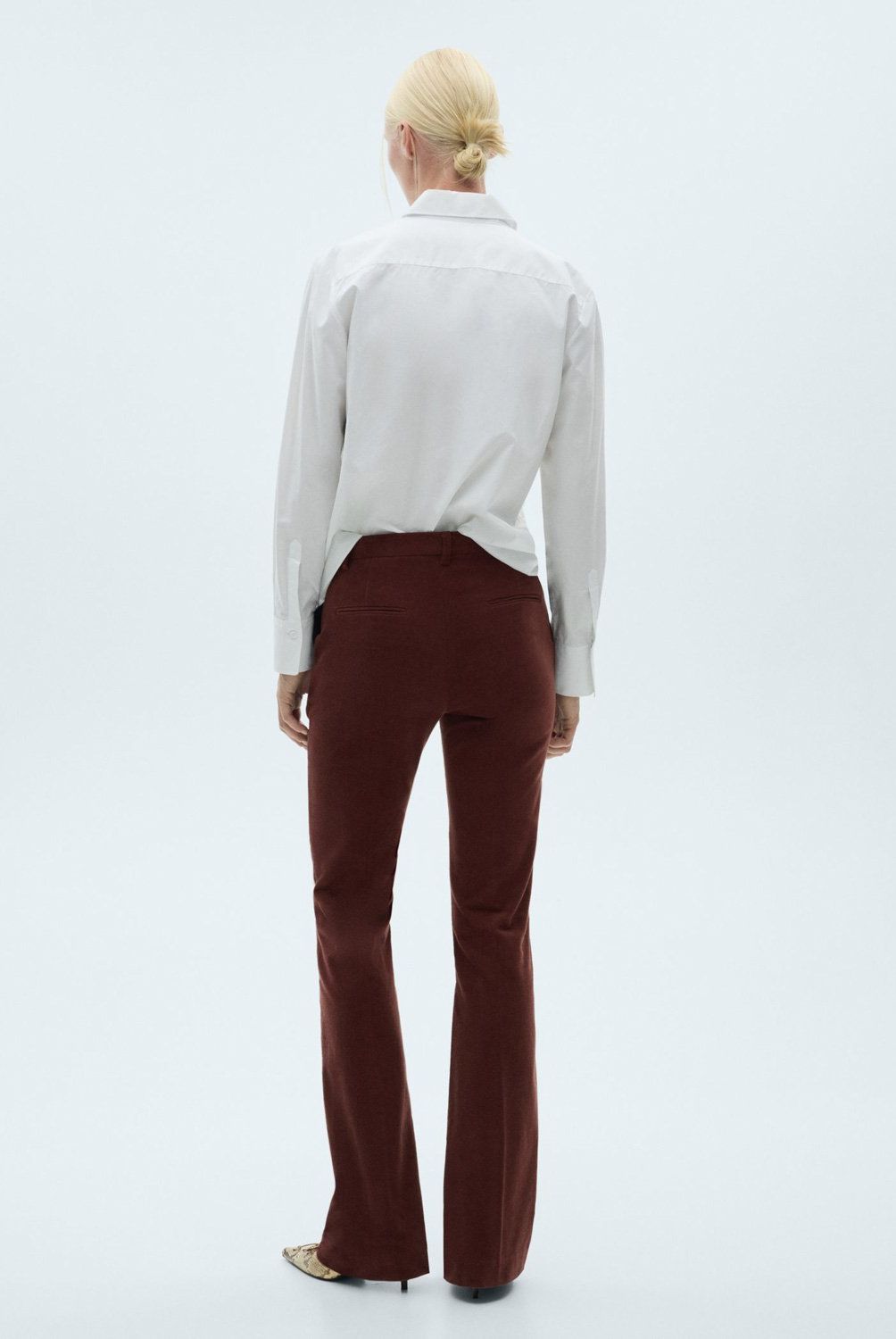 MANGO - Pantalón Recto Terciopelo Mujer Mango