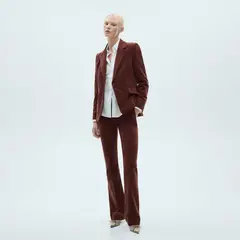 MANGO - Pantalón Recto Terciopelo Mujer