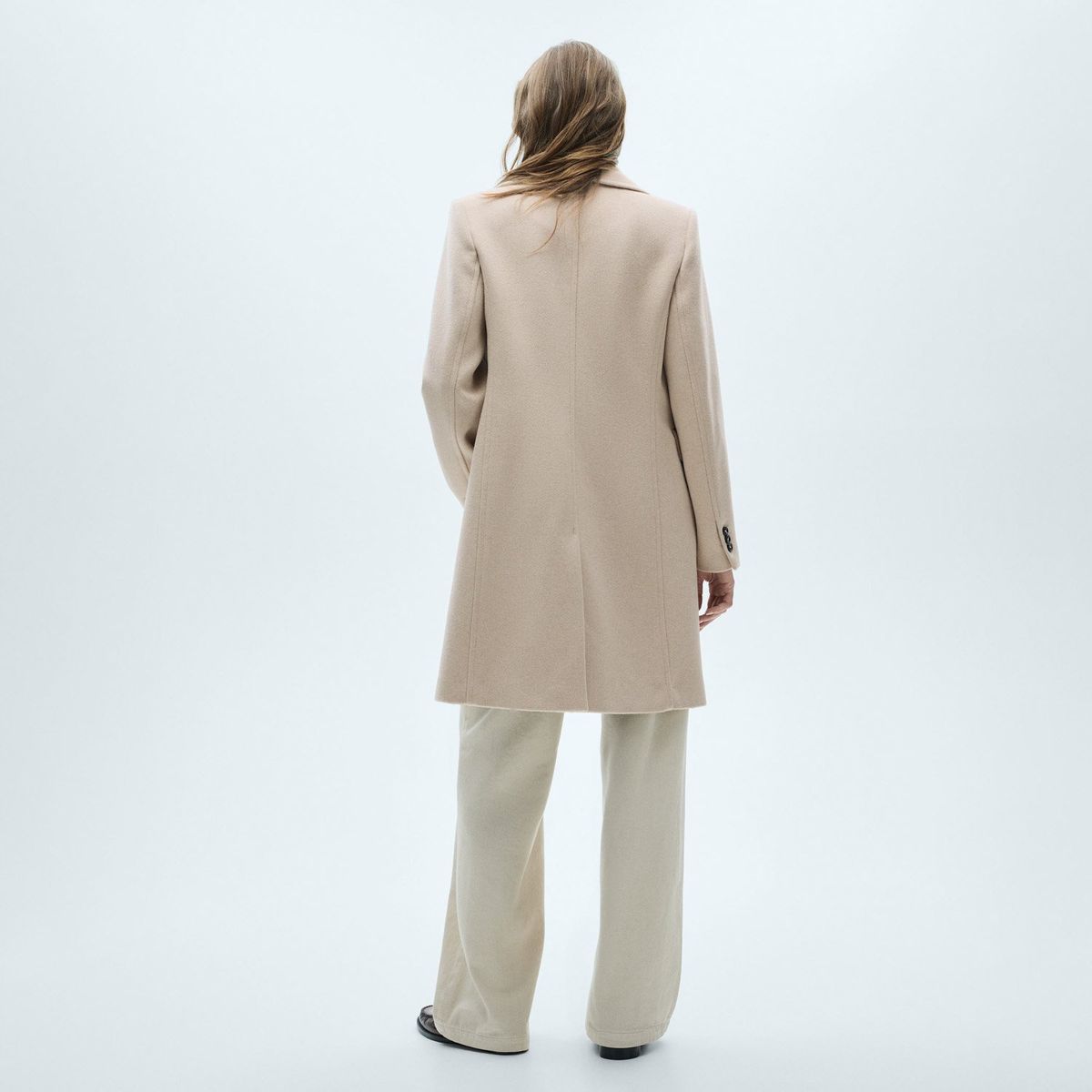 MANGO - Abrigo Lana Doble Botonadura Mujer Mango