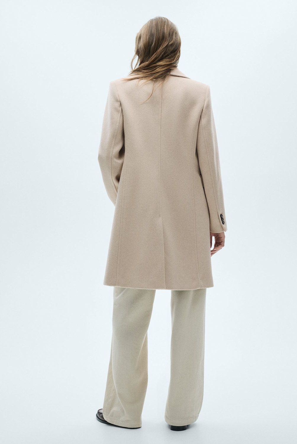 MANGO - Abrigo Lana Doble Botonadura Mujer Mango