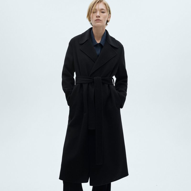 MANGO Abrigo Handmade Cinturón Mujer Mango