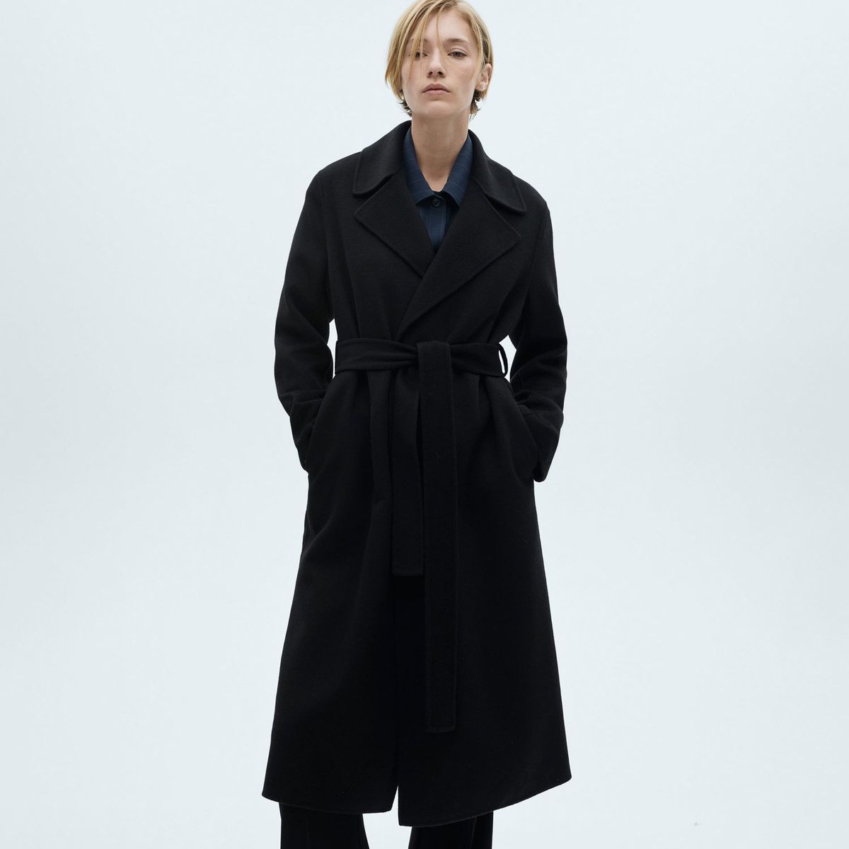 MANGO - Abrigo Handmade Cinturón Mujer Mango