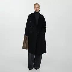 MANGO - Abrigo Lana Handmade Oversize Mujer