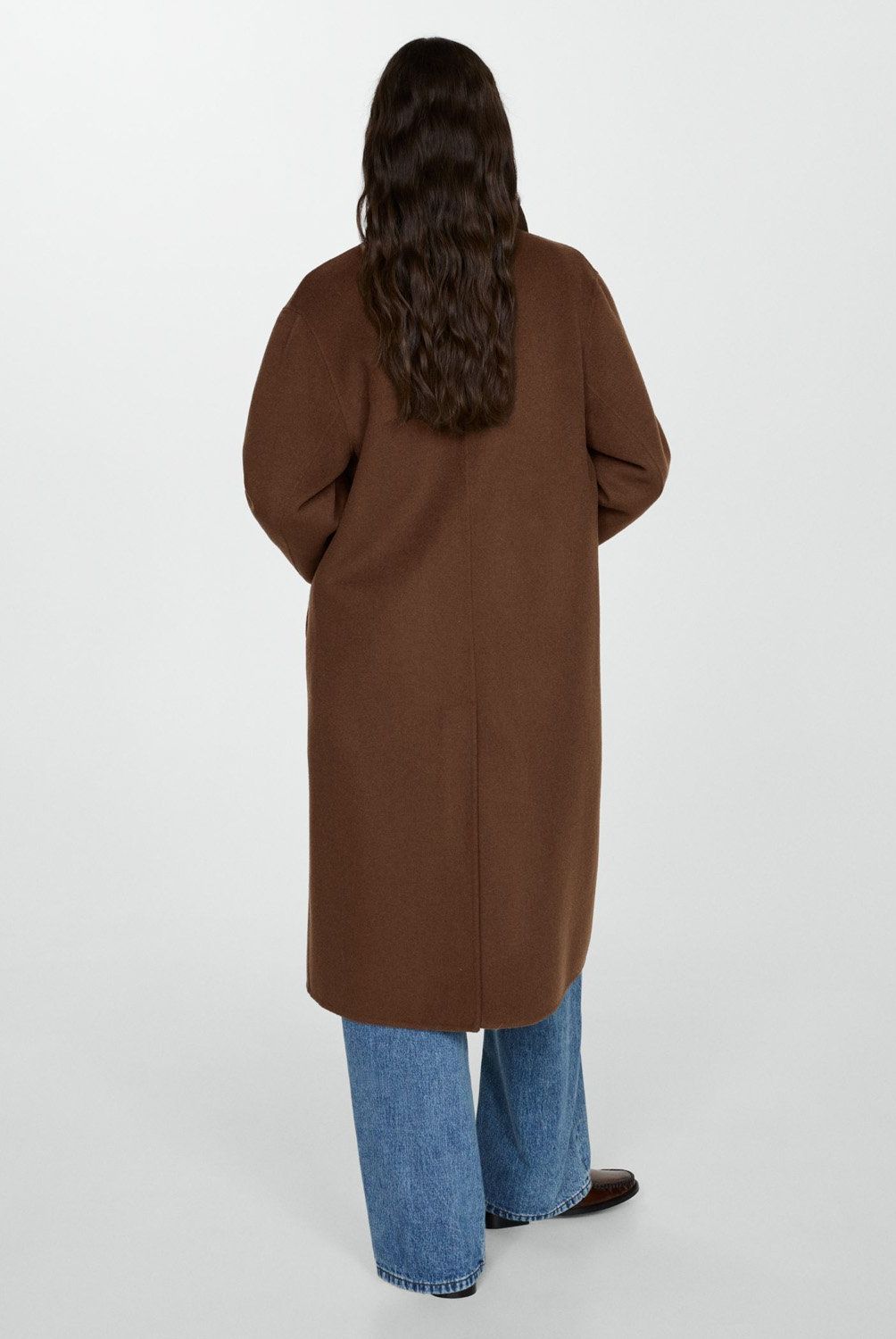 MANGO - Abrigo Lana Handmade Oversize Mujer Mango
