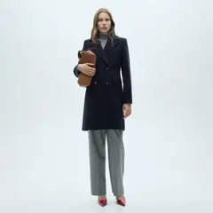 MANGO - Abrigo Lana Doble Botonadura Mujer