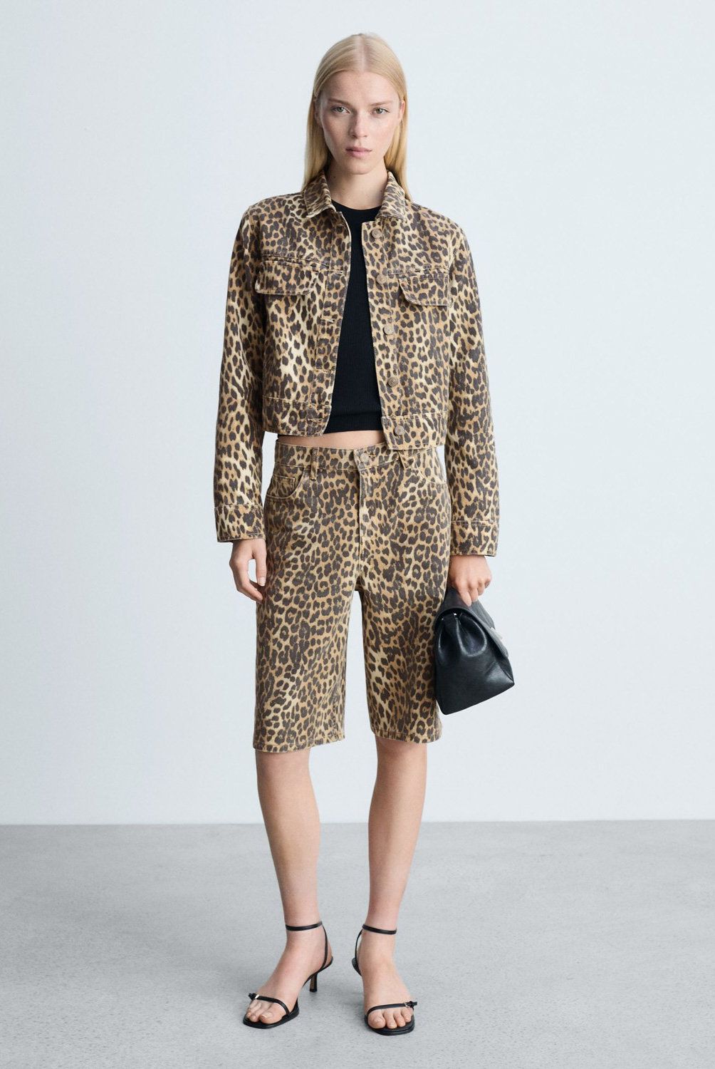 MANGO - Chaqueta Vaquera Leopardo Mujer Mango