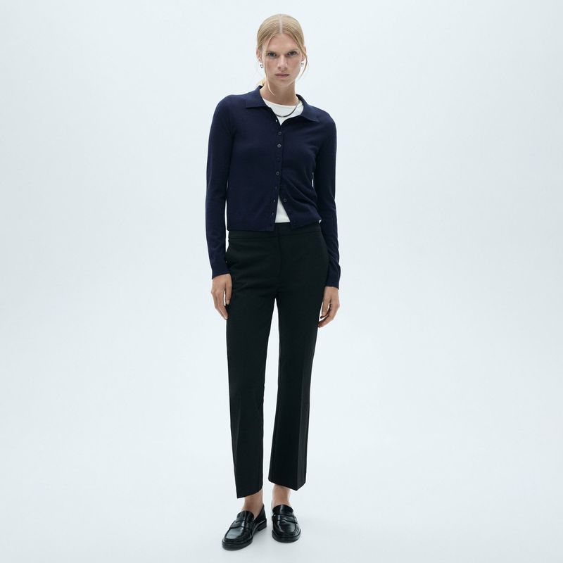 MANGO - Pantalón Fluido Flare Mujer Mango