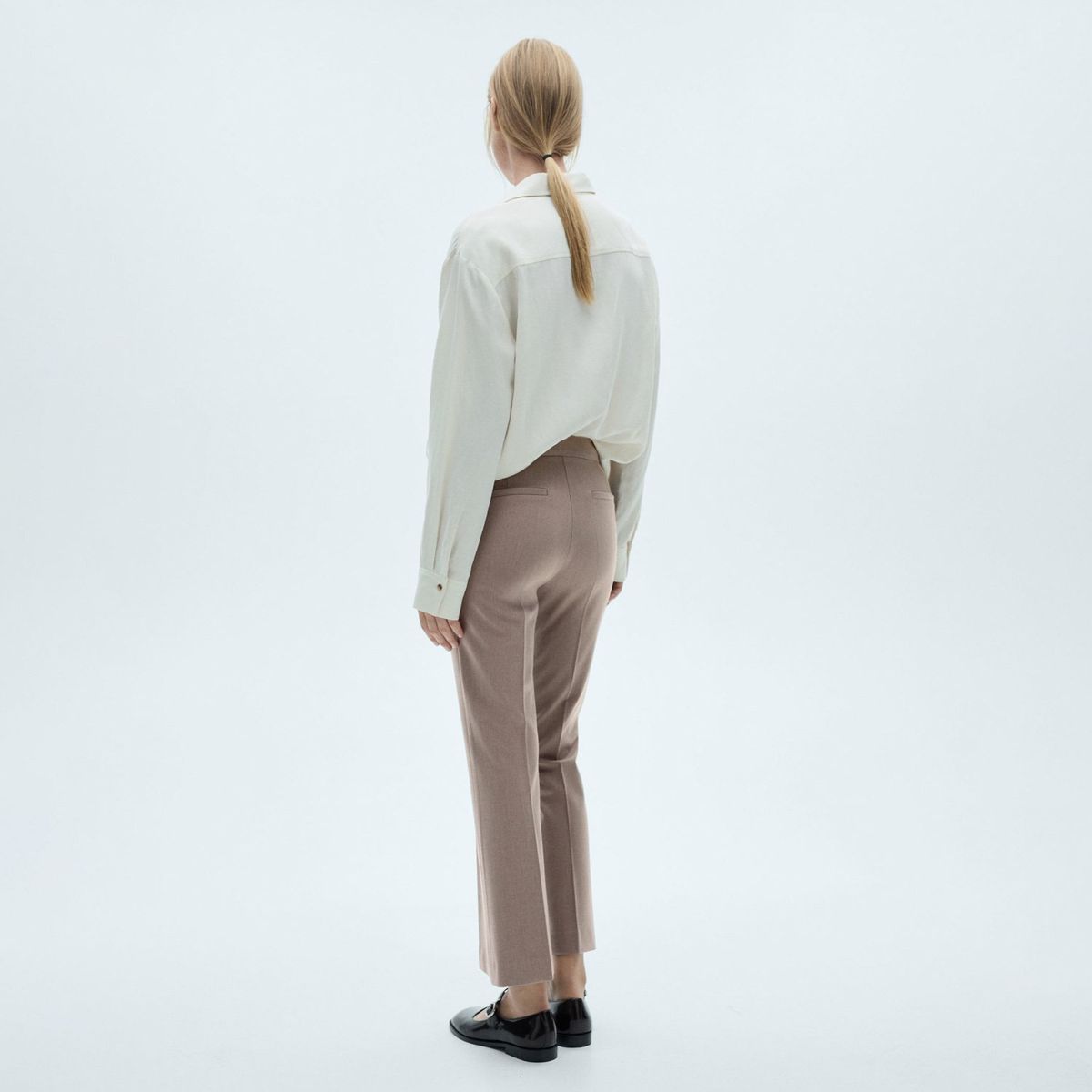 MANGO - Pantalón Fluido Flare Mujer Mango