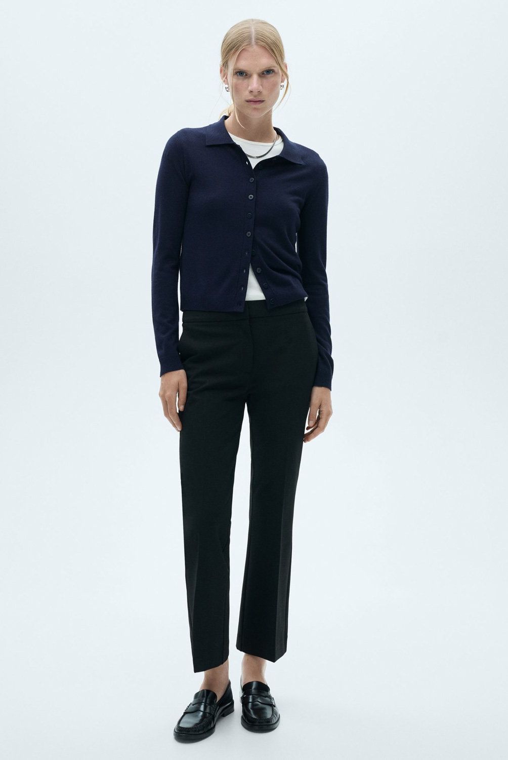 MANGO - Pantalón Fluido Flare Mujer Mango