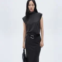 MANGO - Top Crop Punto Mujer