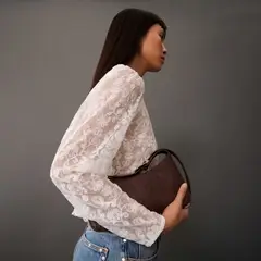 MANGO - Blusa Semitransparente Mujer