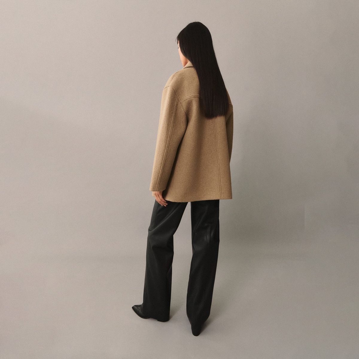 MANGO - Abrigo Lana Oversize Mujer Mango