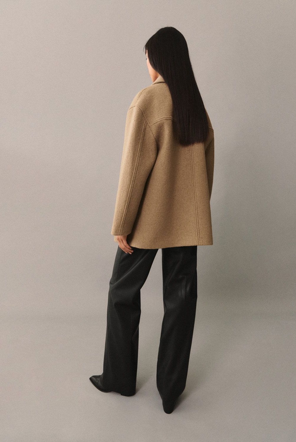 MANGO - Abrigo Lana Oversize Mujer Mango