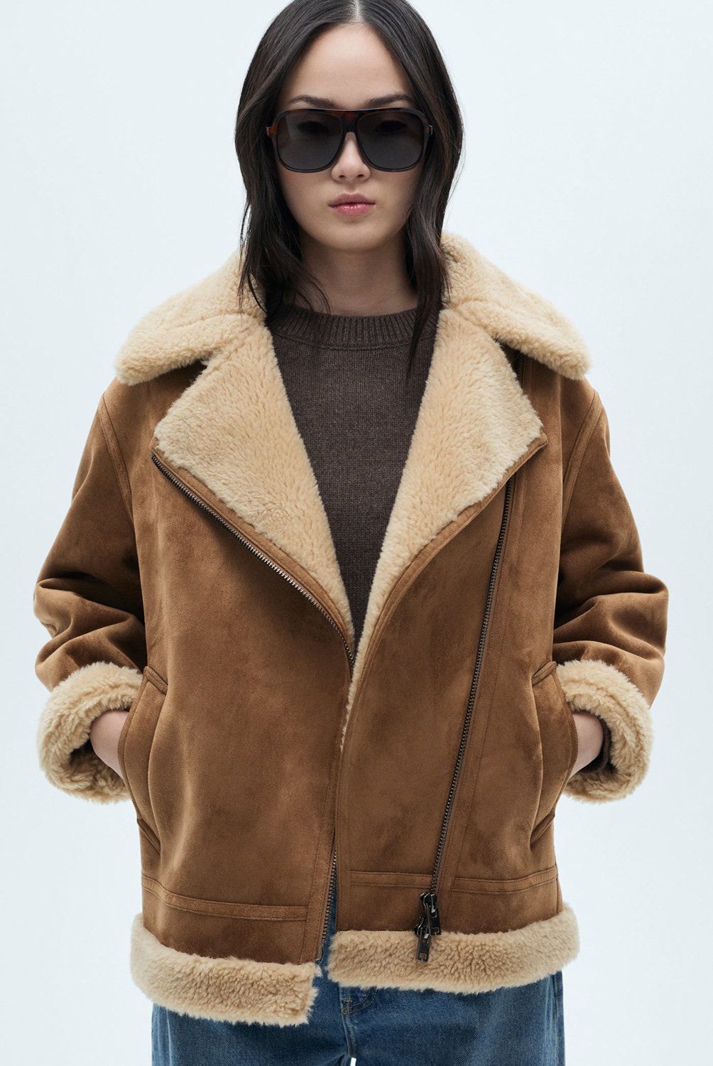 MANGO - Chaqueta Doble Faz Efecto Piel Mujer Mango