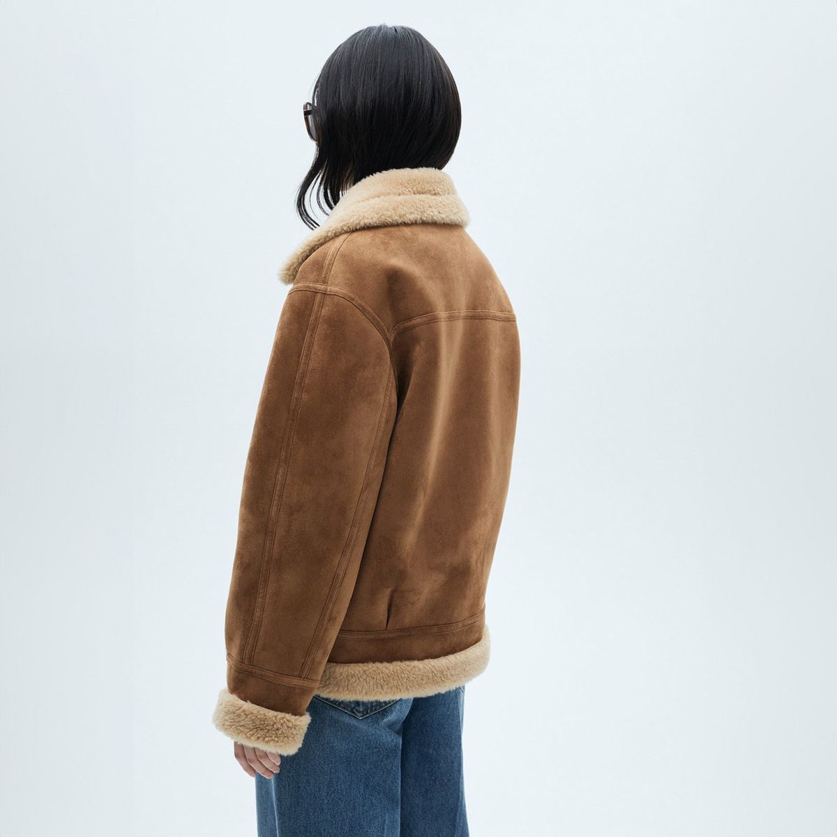 MANGO - Chaqueta Doble Faz Efecto Piel Mujer Mango