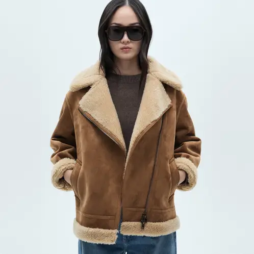 MANGO - Chaqueta Doble Faz Efecto Piel Mujer