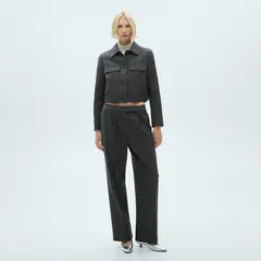 MANGO - Pantalón Recto Tweed Mujer