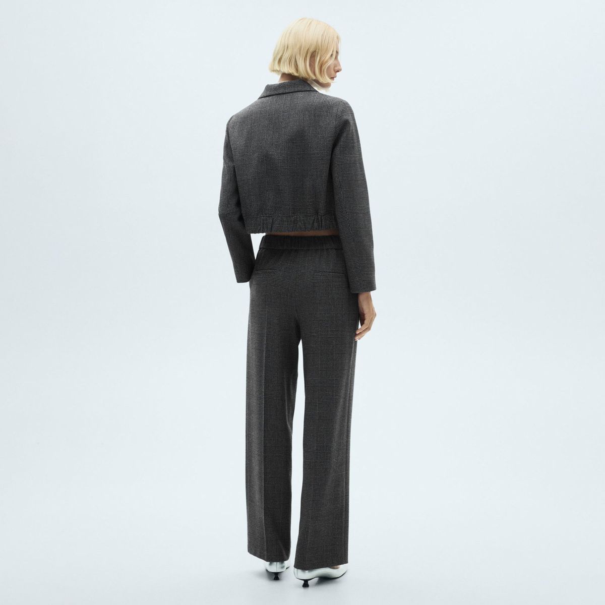 MANGO - Pantalón Recto Tweed Mujer Mango