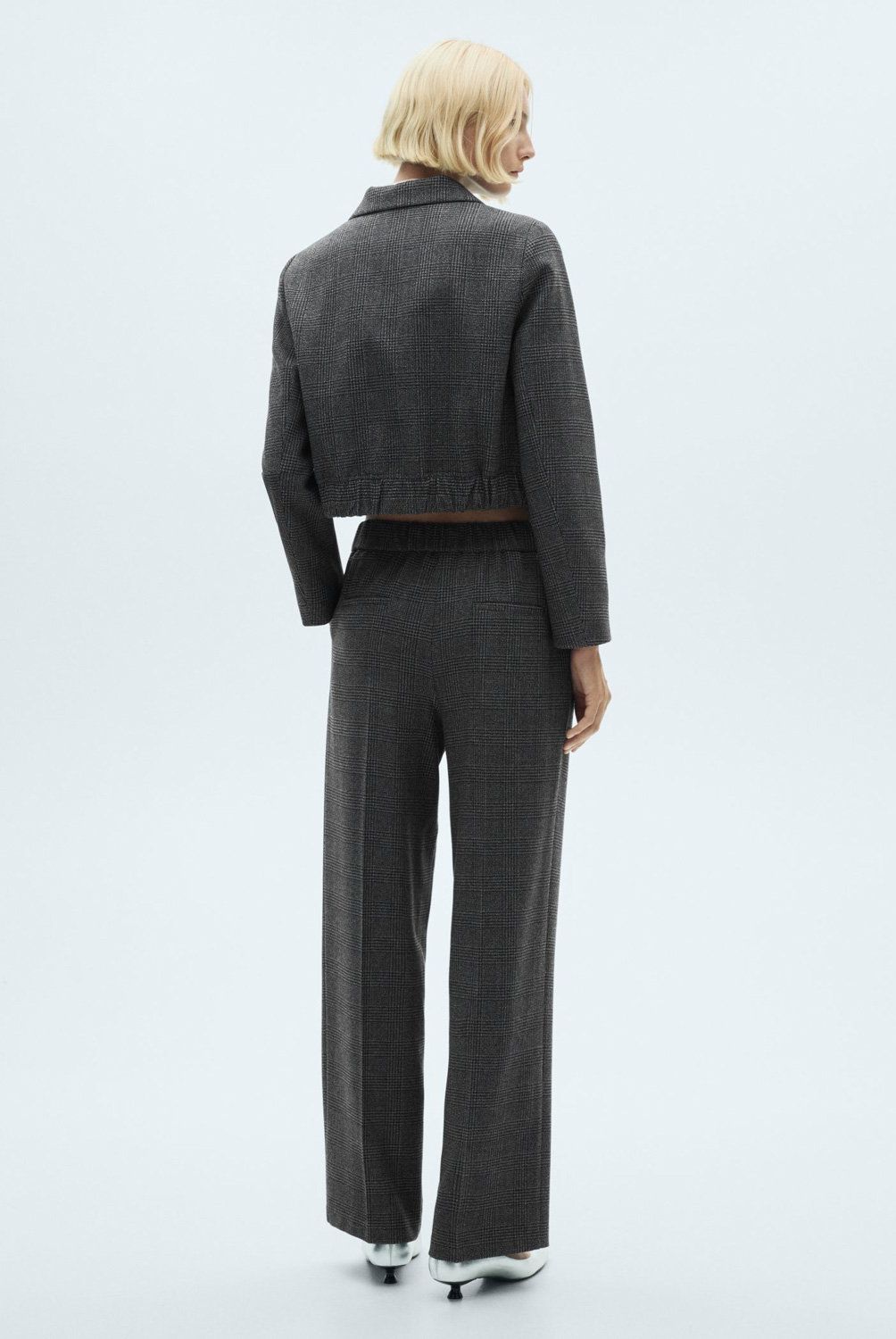 MANGO - Pantalón Recto Tweed Mujer Mango