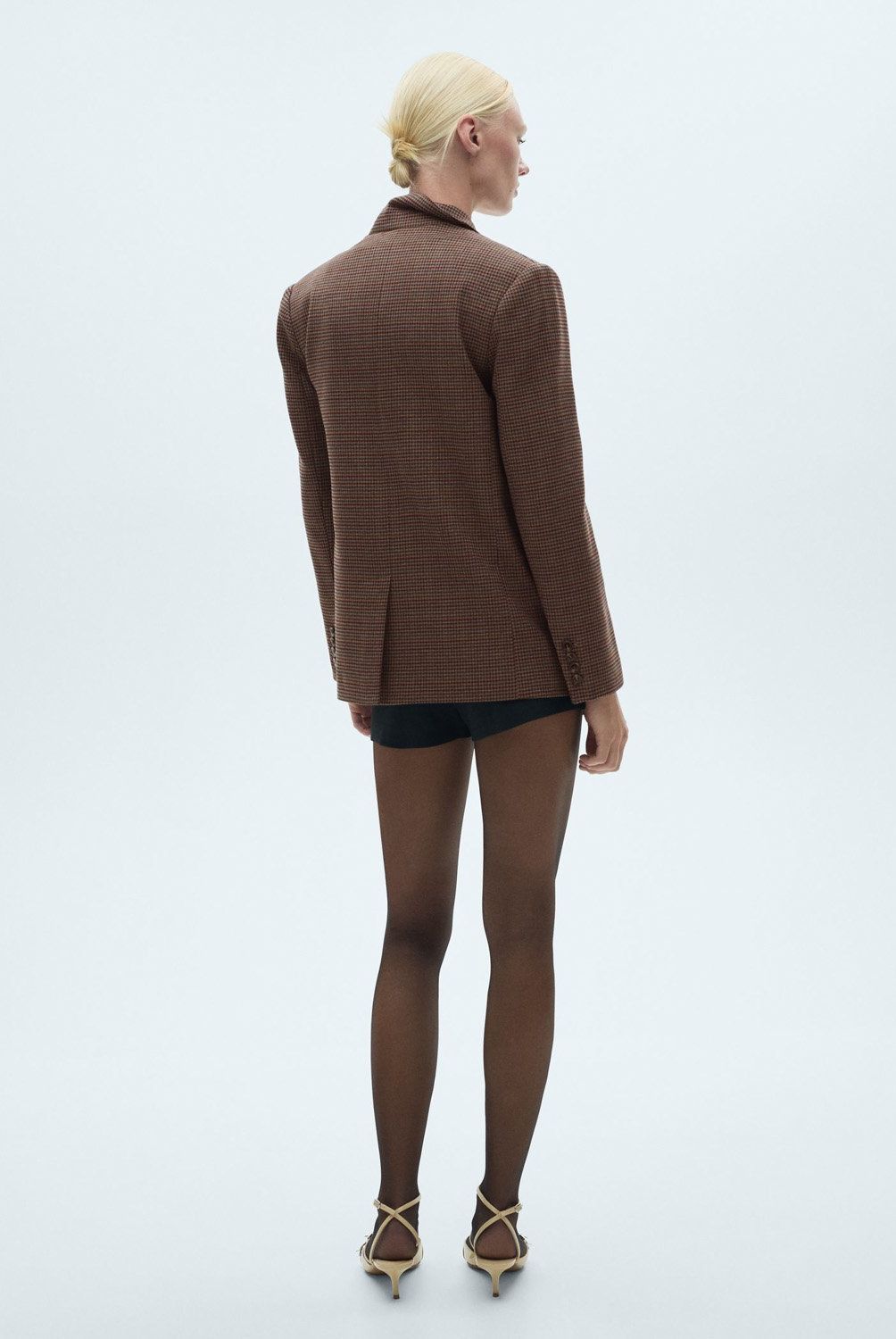MANGO - Blazer Cuadros Pata De Gallo Mujer Mango
