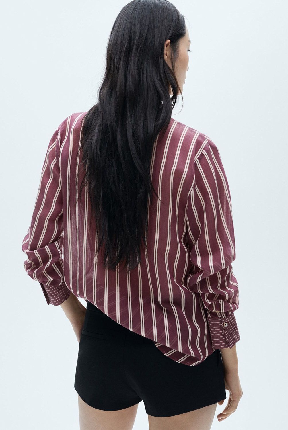 MANGO - Camisa Lyocell Rayas Mujer Mango