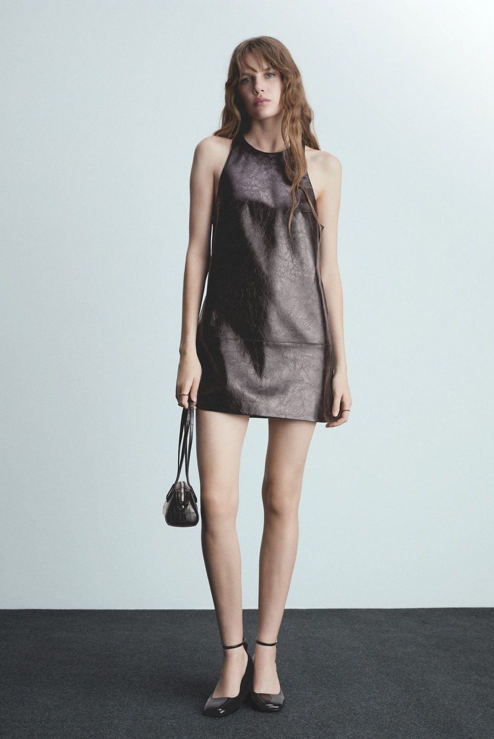 MANGO - Vestido Efecto Piel sin Mangas Mujer Mango