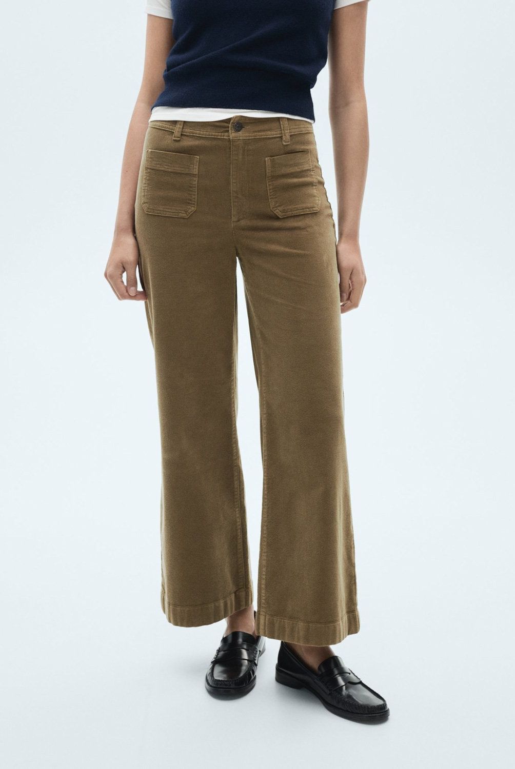 MANGO - Pantalón Catherin Culotte Pana Mujer Mango