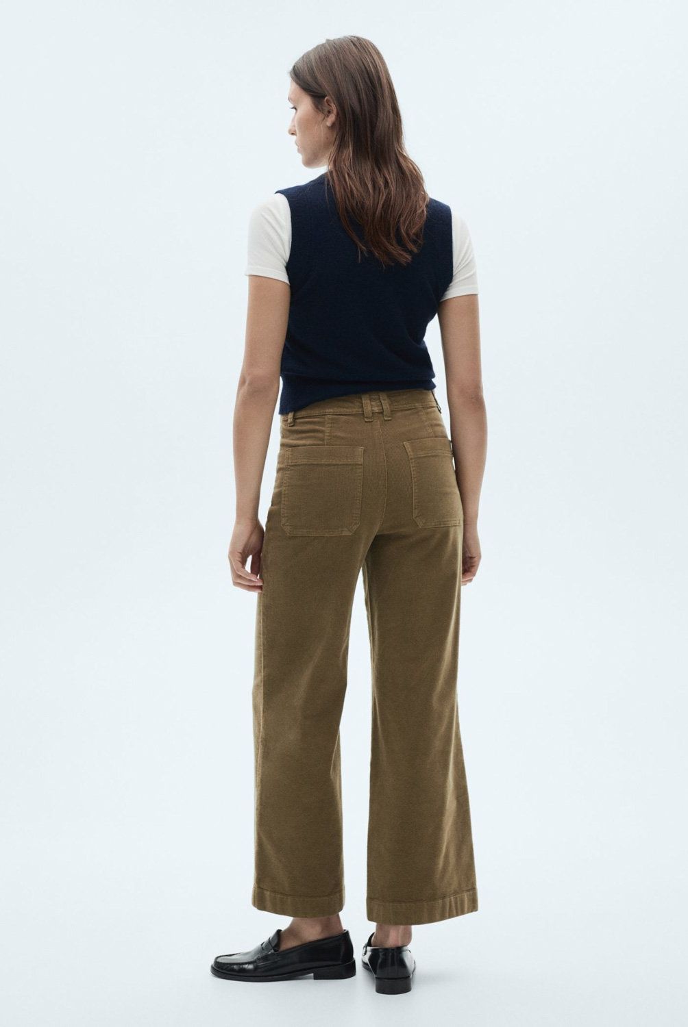 MANGO - Pantalón Catherin Culotte Pana Mujer Mango