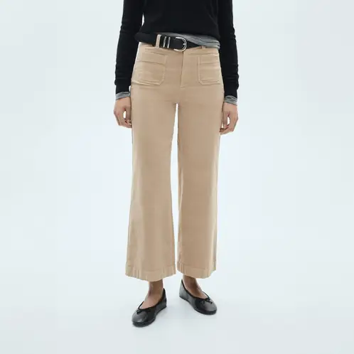 MANGO - Pantalón Catherin Culotte Pana Mujer