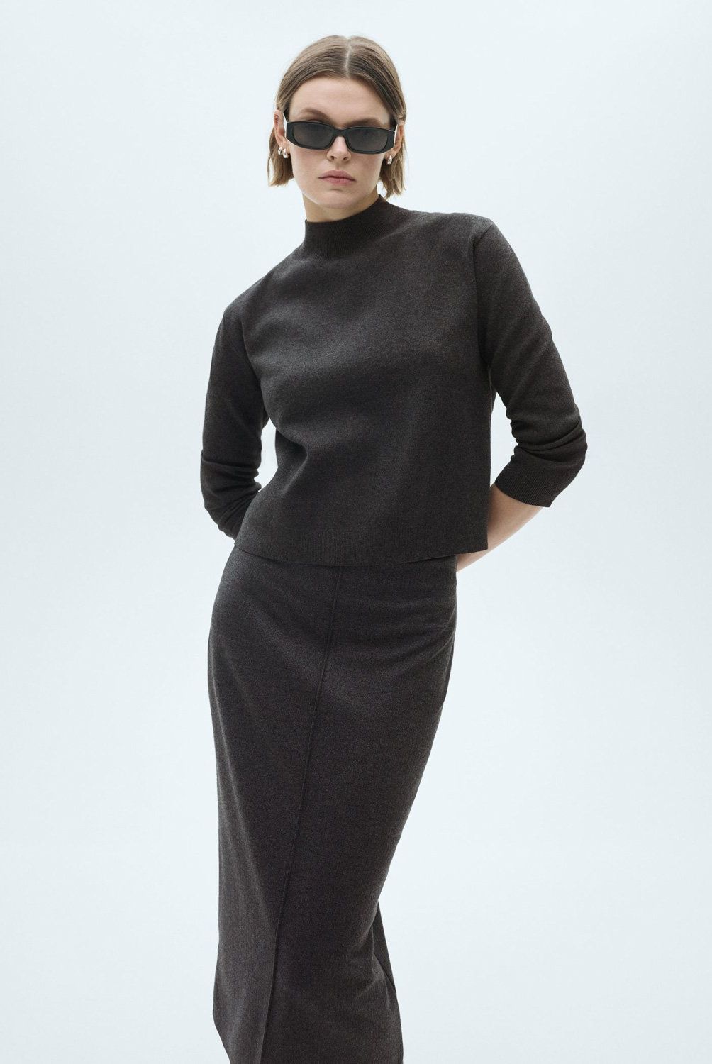 MANGO - Sweater Punto Cuello Perkins Mujer Mango