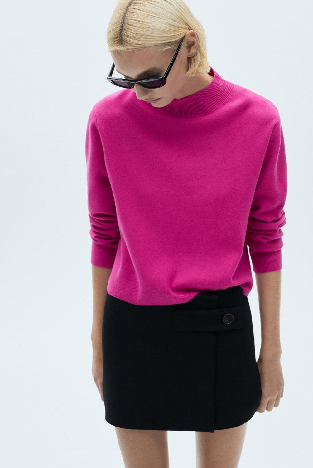 MANGO - Sweater Punto Cuello Perkins Mujer Mango