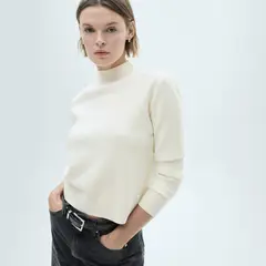 MANGO - Sweater Punto Cuello Perkins Mujer