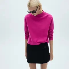 MANGO - Sweater Punto Cuello Perkins Mujer