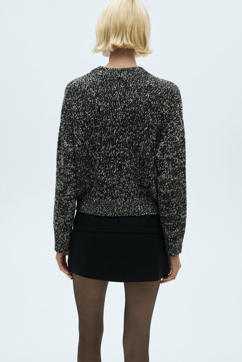 MANGO - Sweater Jaspeado Cuello Redondo Mujer Mango