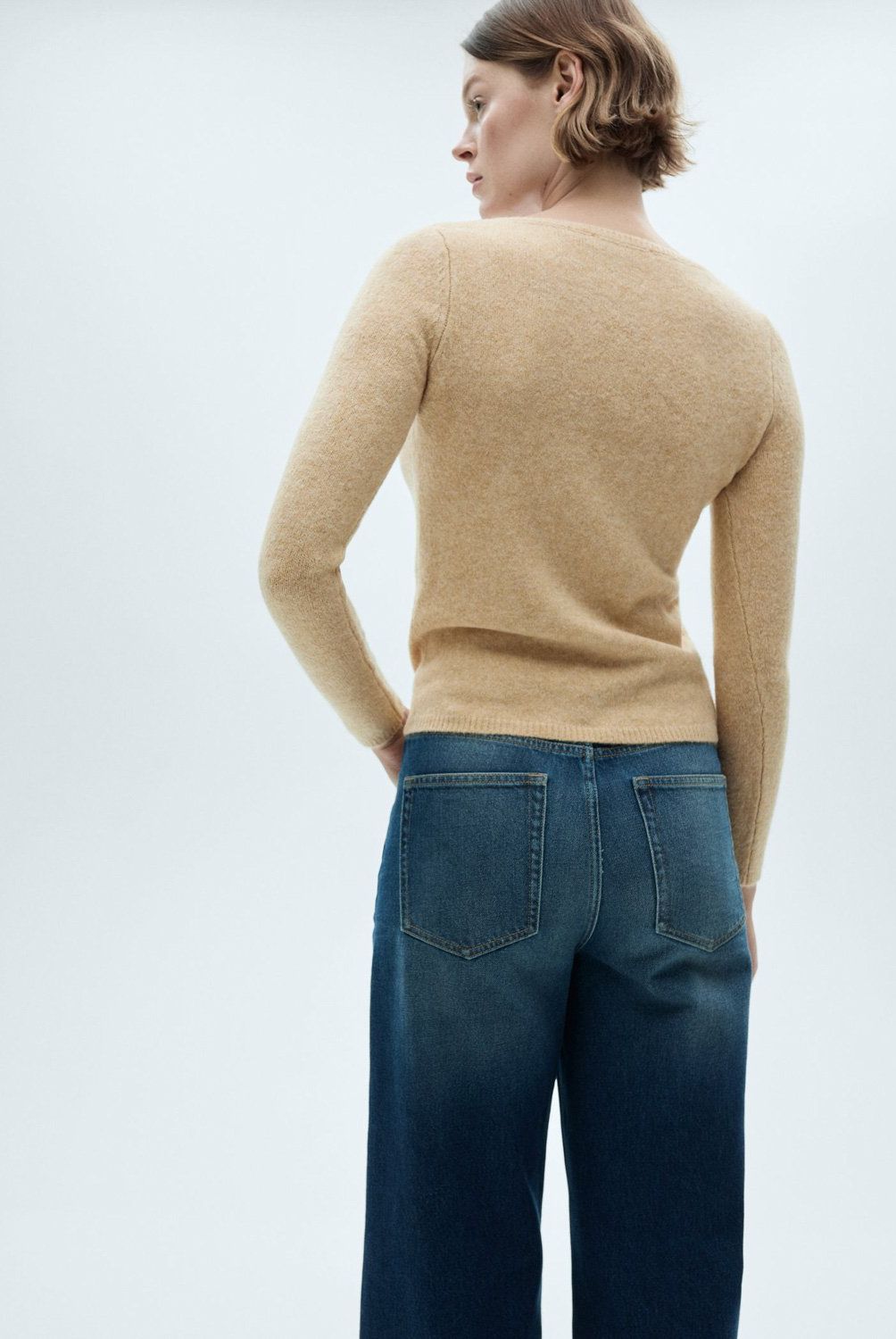 MANGO - Sweater Punto Fino Cuello Barco Mujer Mango