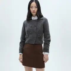 MANGO - Chaqueta Punto Doble Botonadura Mujer
