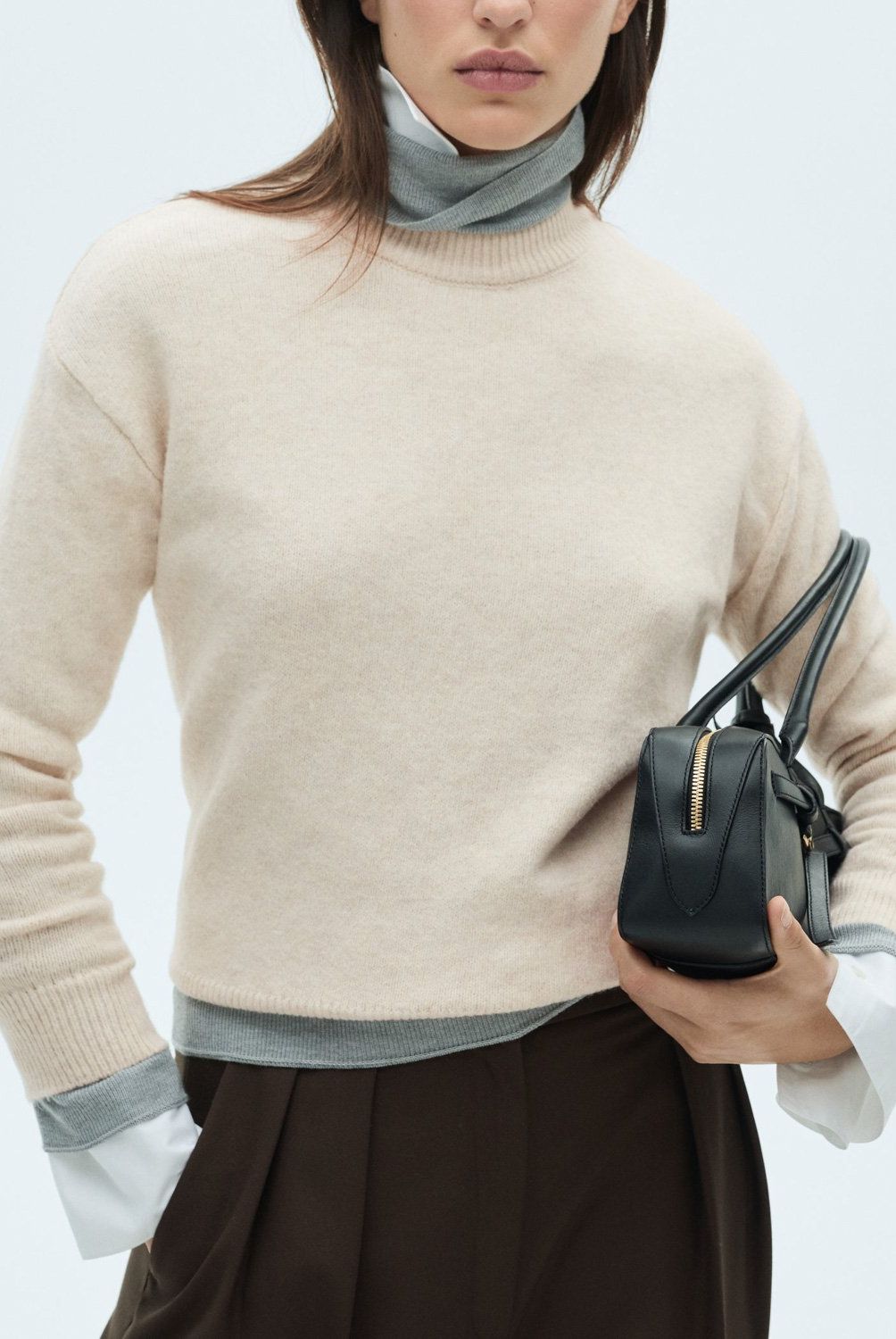 MANGO - Sweater Punto Cuello Redondo Mujer Mango