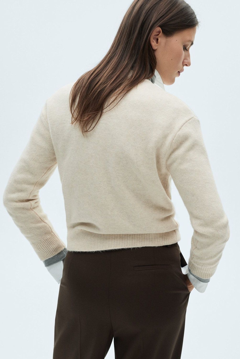 MANGO - Sweater Punto Cuello Redondo Mujer Mango