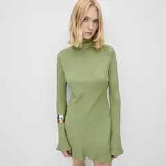 MANGO - Vestido Gasa Lazada Mujer
