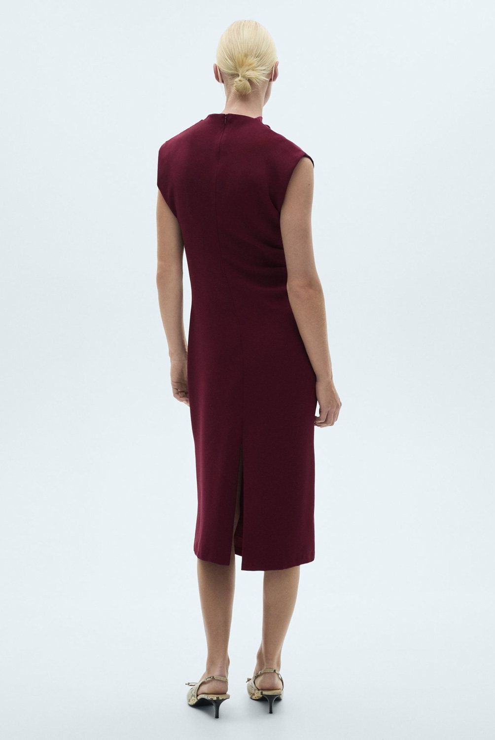 MANGO - Vestido Asimétrico Abertura Mujer Mango